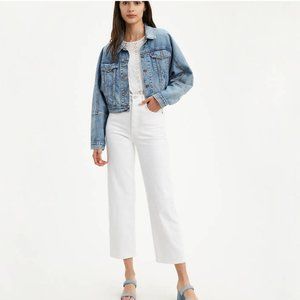 Levi’s Ribcage Straight White Jeans